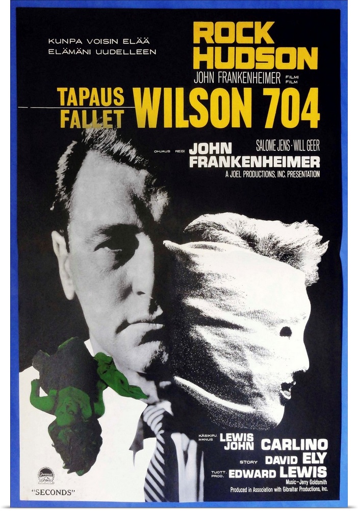 Seconds, (aka Wilson 704), Finnish Poster, Rock Hudson, 1966.