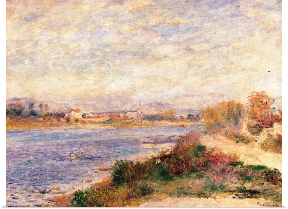 The Seine at Argenteuil, by Pierre-Auguste Renoir, 1873 about, 19th Century, oil on canvas, cm 46,5 x 65 - France, Ile de ...