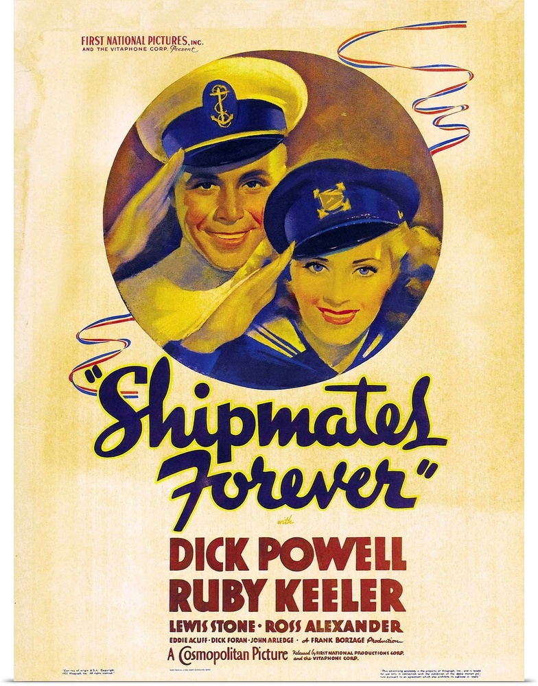 SHIPMATES FOREVER, US poster art, from left: Dick Powell, Ruby Keeler, 1935