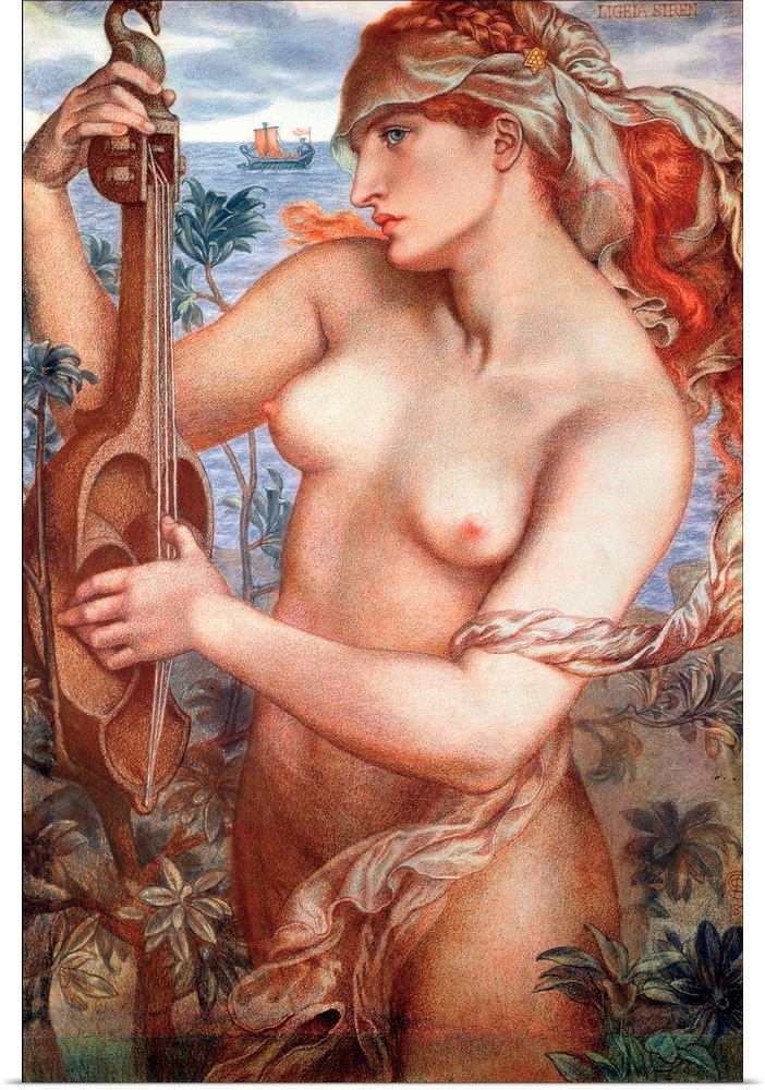 Rossetti Dante Gabriele, The Siren/Mermaid Ligeia, 1873, 19th Century,  private collection (185738) Everett Collection\Mon...