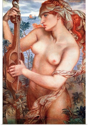 Siren/Mermaid Ligeia, by Dante Gabriel Rossetti, 1873