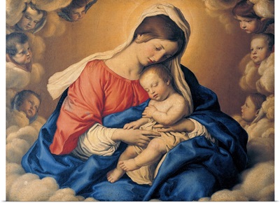 Sleep Of The Infant Jesus, By Sassoferrato, 17Th C. Brera Gallery, Italy