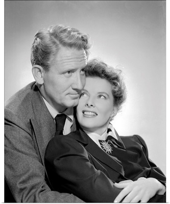 Spencer Tracy and Katharine Hepburn in Without Love - Vintage Publicity Photo