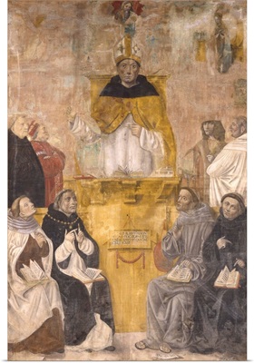 St. Albert The Great Preaching To St. Thomas Aquinas and St. Bonaventure, Alvise De Dona