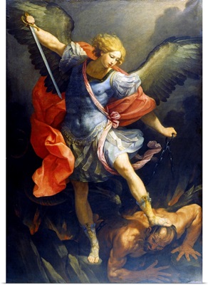 St. Michael the Archangel, 1635. St Michael stepping on Devil's head