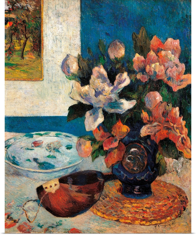 Still Life with a Mandolin, by Paul Gauguin, 1885 about, 19th Century, oil on canvas, cm 61 x 51 - France, Ile de France, ...