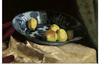 Still Life with Apples in a Delft Blue Bowl, by Willem de Zwart, 1880-90,