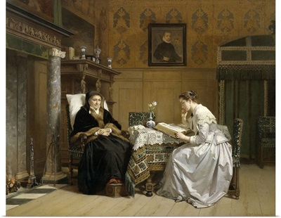 Sunday Morning, by Hendrik Jacobus Scholten, c. 1865-68. Dutch painting, oil on panel