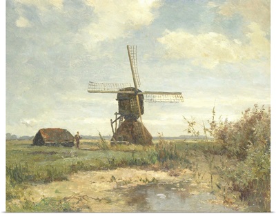 Sunny Day, a Mill to a Waterway, by Paul Gabriel, c. 1860-1903