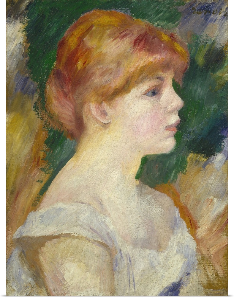 Suzanne Valadon, by Auguste Renoir, 1885, French impressionist painting, oil on canvas. Valadon was artist's model who evo...