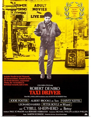 Taxi Driver, German Poster Art, Robert De Niro, 1976
