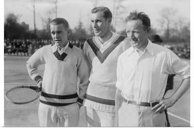 Tennis champions Vincent Richards, Bill Tilden, and Bill Johnston in the 1920's