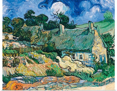 Thatched Cottages at Cordeville, by Vincent Van Gogh, 1890. Musee d'Orsay, Paris, France