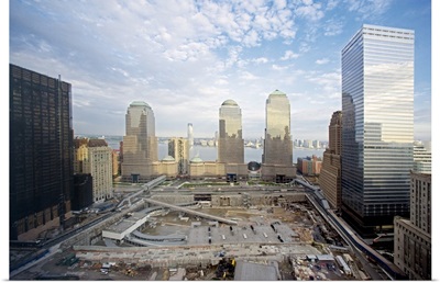 The 16 acre World Trade Center site cleared and prepared for reconstruction