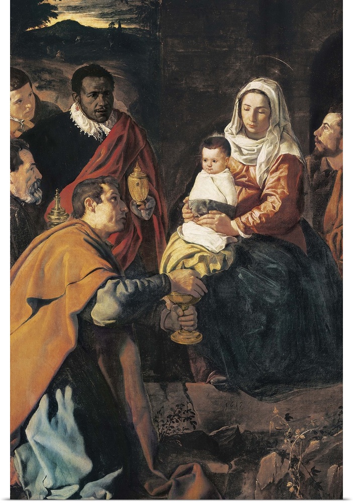 VELAZQUEZ, Diego Rodriguez de Silva (1599-1660). The Adoration of the Magi. 1619. Baroque art. Oil on canvas. SPAIN. Madri...