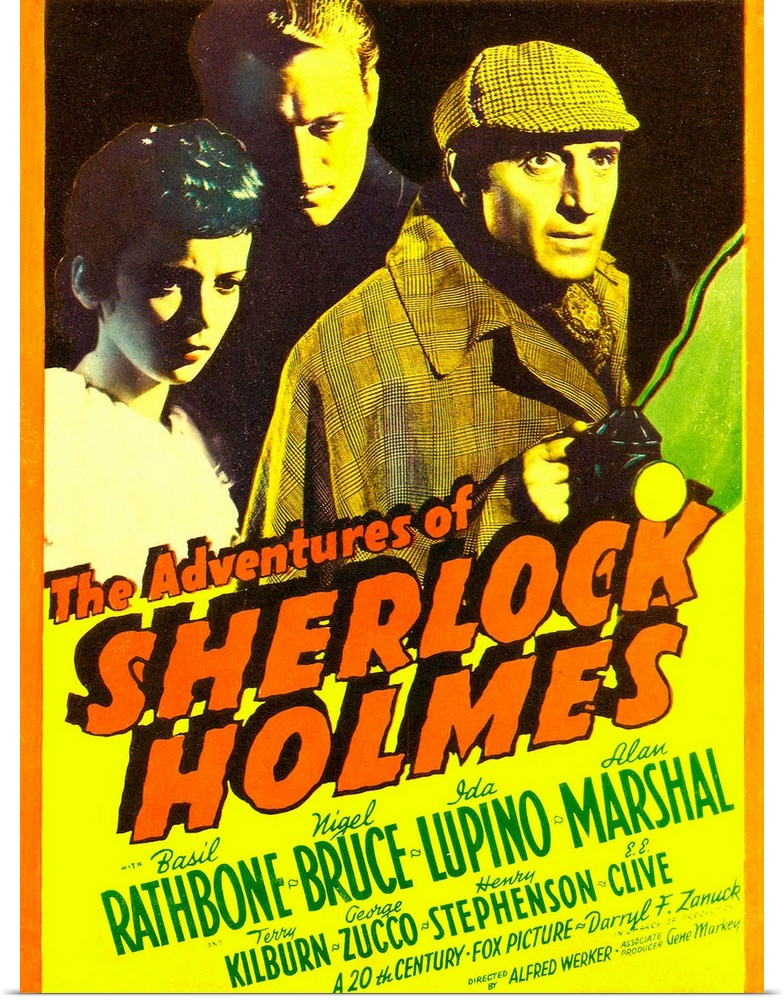 THE ADVENTURES OF SHERLOCK HOLMES, Ida Lupino, Alan Marshal, Basil Rathbone, 1939, TM and copyright ..20th Century Fox Fil...