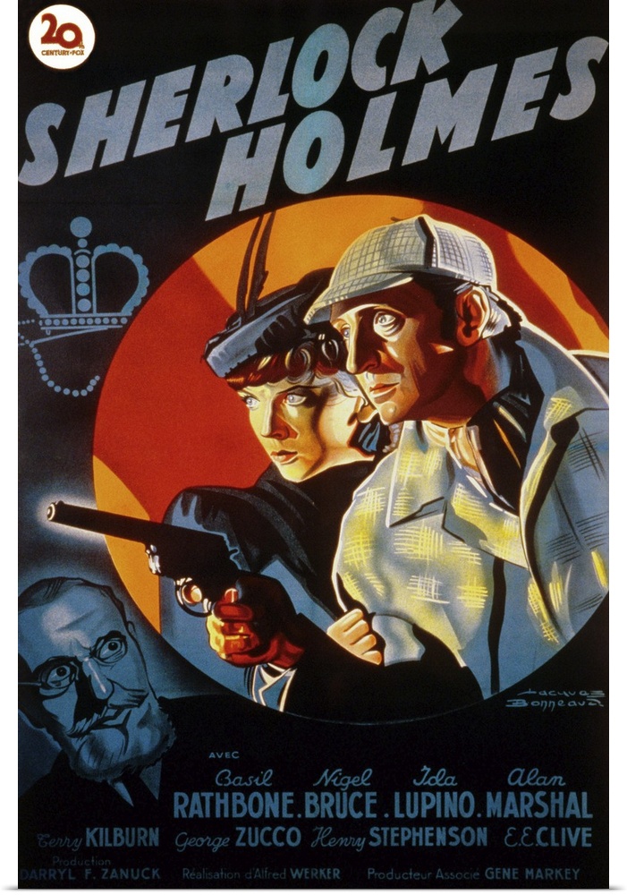 THE ADVENTURES OF SHERLOCK HOLMES, George Zucco, Ida Lupino, Basil Rathbone, 1939, TM and copyright 20th Century Fox Film ...