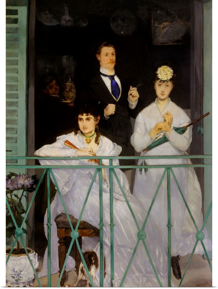 Edouard Manet, French School. The Balcony. 1868-1869. Oil on canvas, 1.70 x 1.24 m. Paris, musee d'Orsay. c714, Manet Edou...