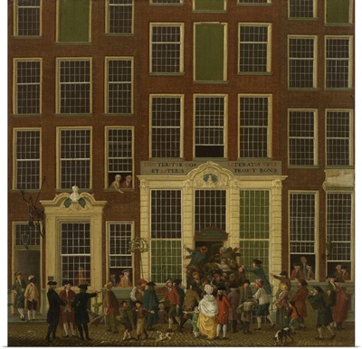 The Bookshop and Lottery Agency of Jan de Groot in the Kalverstraat in Amsterdam