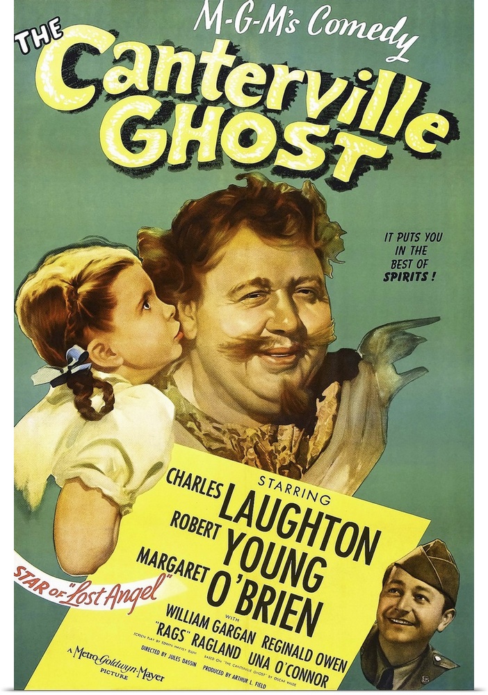 THE CANTERVILLE GHOST, US poster, Margaret O'Brien, Charles Laughton, Robert Young, 1944