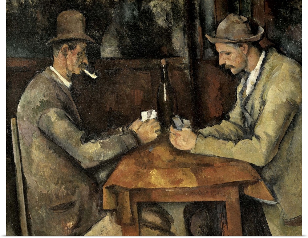 CEZANNE, Paul (1839-1906). The Card Players (Les joueurs de cartes). 1890 - 1895. Impressionism. Oil on canvas. FRANCE. Pa...