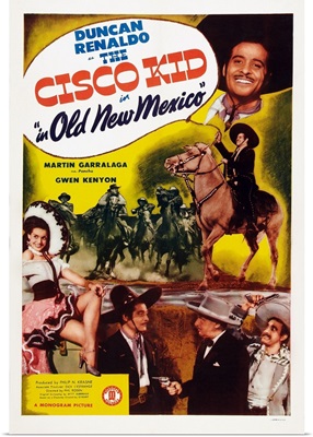The Cisco Kid In Old New Mexico, US Poster Art, 1945