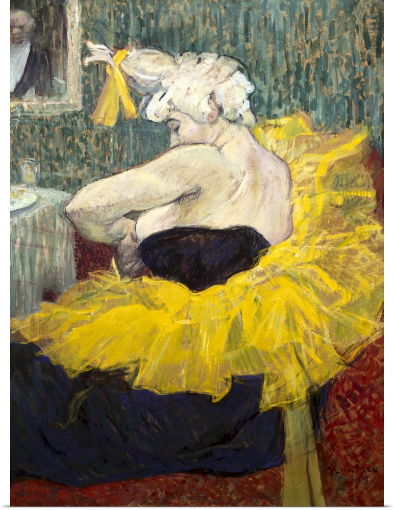 TOULOUSE-LAUTREC, Henri de (1864-1901). The Clowness Cha-U-Kao. 1895. Artist of the Moulin Rouge. Oil on cardboard. Post-I...