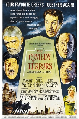 The Comedy of Terrors - Vintage Movie Poster