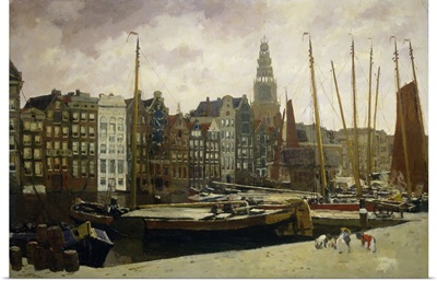 The Damrak, Amsterdam, by George Hendrik Breitner, 1903, Dutch painting, oil on canvas