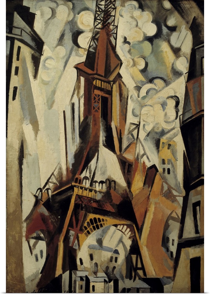 Robert Delaunay, French School. The Eiffel Tower. 1910. Basel, Kunstmuseum. Delaunay Robert Ec. Fr. La tour Eiffel, Bale. ...