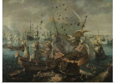 The Explosion of the Spanish Flagship during the Battle of Gibraltar