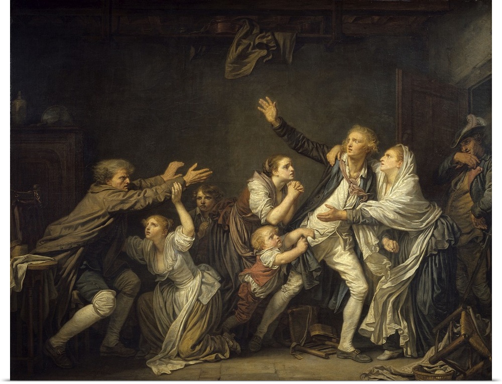 3324 , Jean Baptiste Greuze (1725-1805), French School. The Father's Curse or The Ungrateful Son. 1777. Oil on canvas