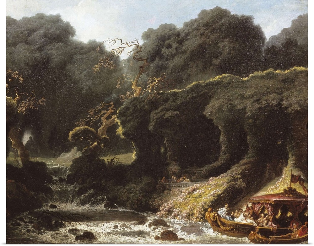 FRAGONARD, Jean Honor.. (1732-1806). The F..te at Rambouillet or The Island of Love. ca. 1770. Rococo. Oil on canvas. PORT...