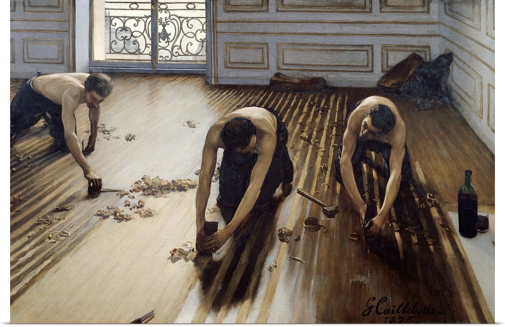 3719, Gustave Caillebotte, French School. The Floor Planers. 1875. Oil on canvas, 1.02 x 1.46 m. Paris, musee d'Orsay. C37...