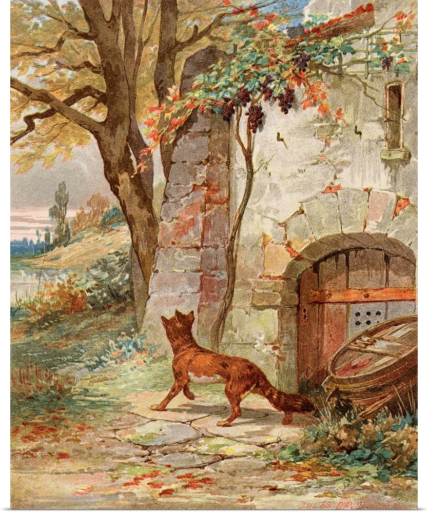 Jules David (1808-1892). Illustration from the Book 'Choix de Fables de La Fontaine' (Choice of La Fontaine's Fables), Lib...