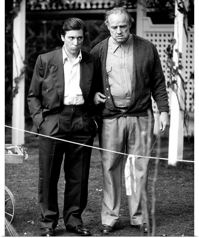 THE GODFATHER, from left: Al Pacino, Marlon Brando, 1972.