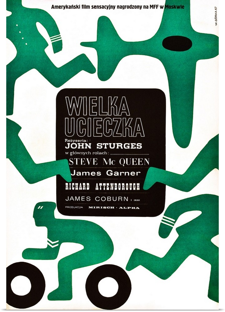 The Great Escape, (aka Wielka Ucieczka), Polish Poster, 1963.