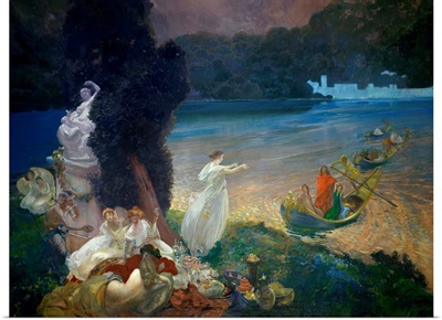 The Happy Island, 1900, By Paul Albert Besnard, French painting, wallpaper/