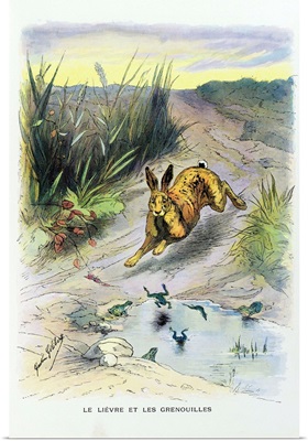 The Hare and the Frogs, La Fontaine's Fables, 1900