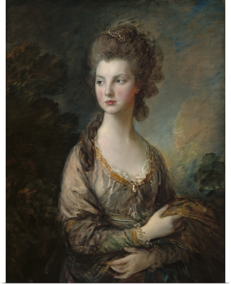 The Honorable Mrs. Thomas Graham, by Thomas Gainsborough, 1775-77, British painting, oil on canvas. Born the Honorable Mar...