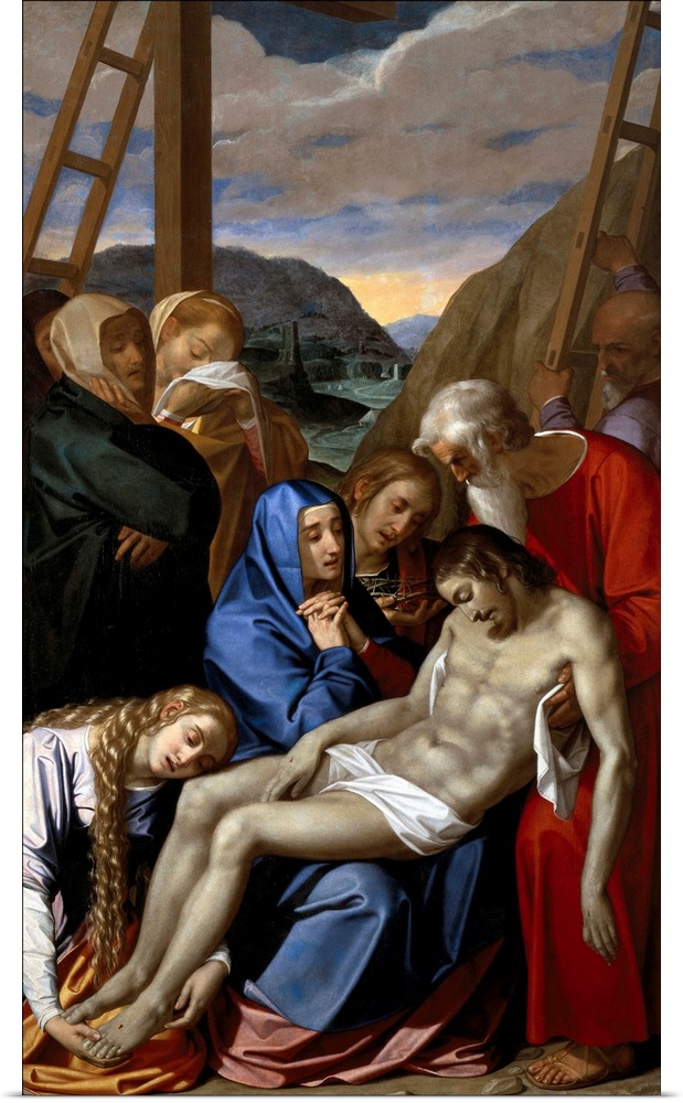 PULZONE, Scipione (Il Gaetano) (1550-1598). The Lamentation. 1591. Renaissance art. Cinquecento. Originally Oil on canvas.