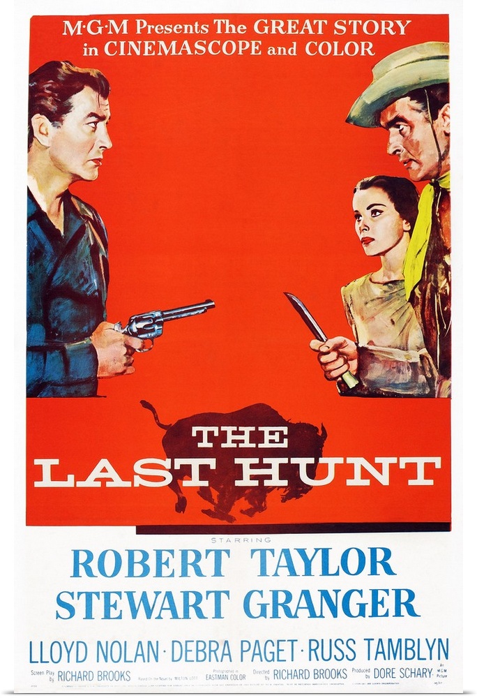 Retro poster artwork for the film The Last Hunt.
