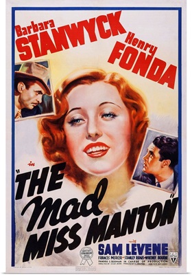 The Mad Miss Manton, Sam Levene, Barbara Stanwyck, Henry Fonda, 1938