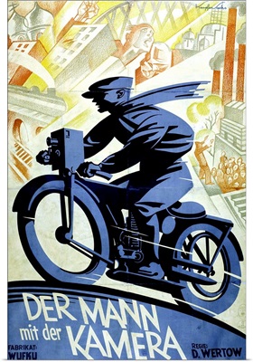 The Man With A Movie Camera, German Poster, 1929