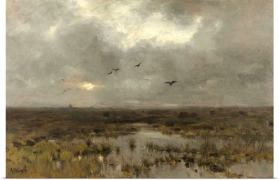 The Marsh, by Anton Mauve, c. 1885-88, Dutch painting, oil on canvas