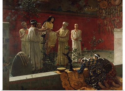 The Oracle, by Camillo Miola, 1880, Italian painting