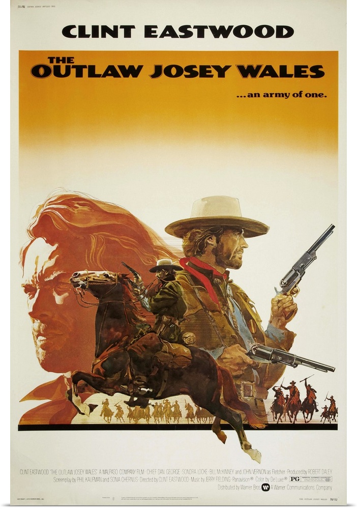 THE OUTLAW JOSEY WALES, US poster, Clint Eastwood, 1976