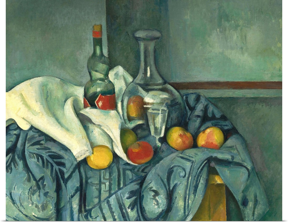 The Peppermint Bottle, by Paul Cezanne, 1993-95, French Post-Impressionist painting, oil on canvas. In the last thirty yea...