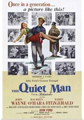The Quiet Man - Vintage Movie Poster, 1952