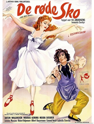 The Red Shoes, Danish Poster Art, 1948
